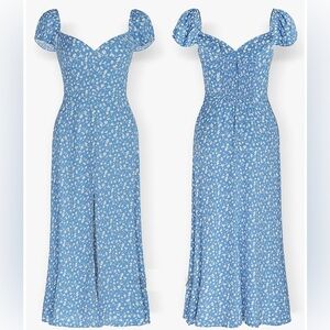 Reformation Baxley Dress blue